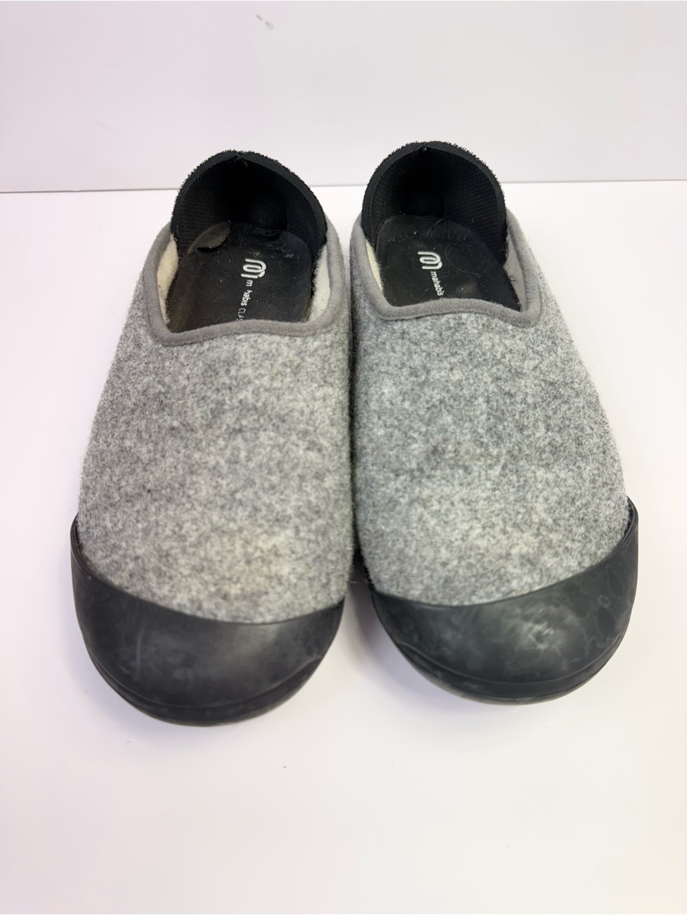Mahabis Classic Gray Wool Slippers EU 38 + Extra Soles | Cozy Minimal